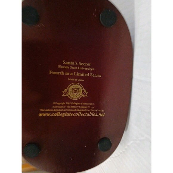Florida State University Large Santa ‘s Secret Figurine The Memory Co. 2001 - Picture 16 of 16